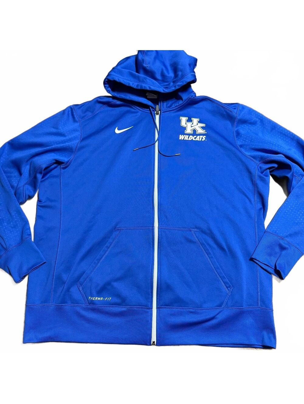 Nike Kentucky Wildcats Mens Therma-FIT Full Zip Hoodie 3XL Blue UK NCAA Athletic